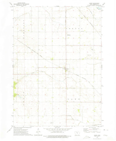 United States Geological Survey Hardy, IA (1972, 24000-Scale) digital map