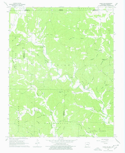 United States Geological Survey Hardy NE, AR-MO (1968, 24000-Scale) digital map
