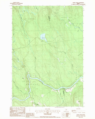United States Geological Survey Hardy Pond, ME (1988, 24000-Scale) digital map