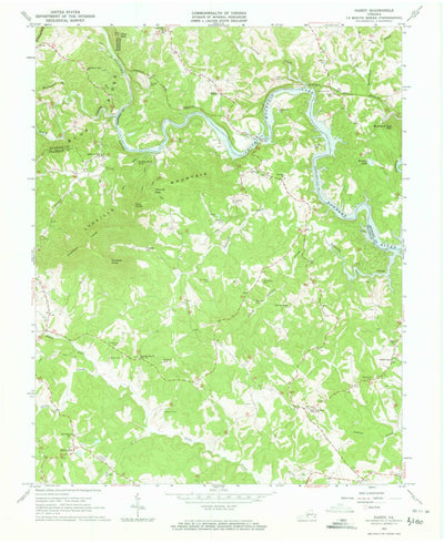 United States Geological Survey Hardy, VA (1963, 24000-Scale) digital map