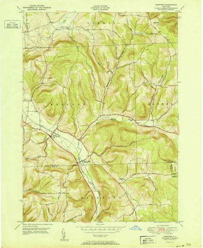 United States Geological Survey Harford, NY (1951, 24000-Scale) digital map