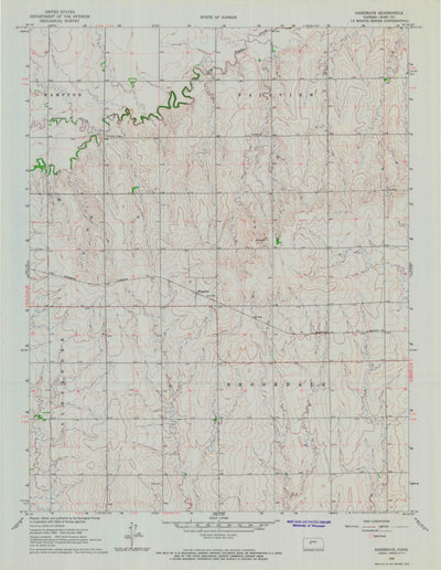 United States Geological Survey Hargrave, KS (1966, 24000-Scale) digital map