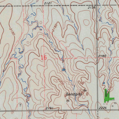 United States Geological Survey Hargrave, KS (1966, 24000-Scale) digital map
