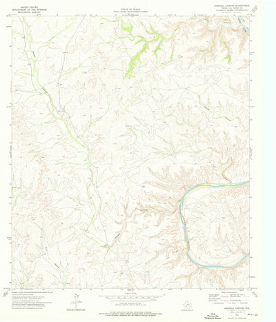 United States Geological Survey Harkell Canyon, TX (1973, 24000-Scale) digital map