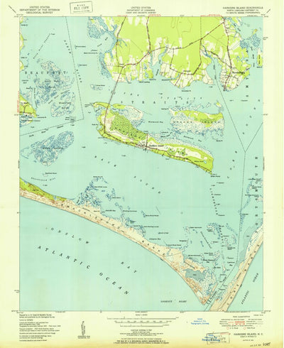 United States Geological Survey Harkers Island, NC (1951, 24000-Scale) digital map