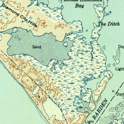 United States Geological Survey Harkers Island, NC (1951, 24000-Scale) digital map
