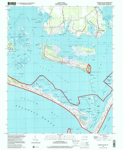 United States Geological Survey Harkers Island, NC (1997, 24000-Scale) digital map