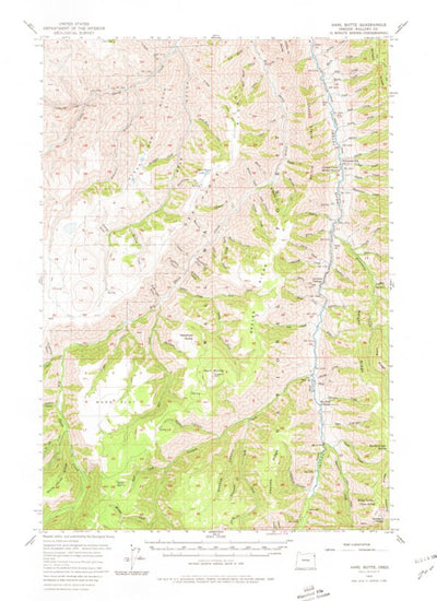 United States Geological Survey Harl Butte, OR (1954, 62500-Scale) digital map
