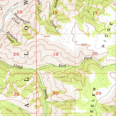 United States Geological Survey Harl Butte, OR (1954, 62500-Scale) digital map