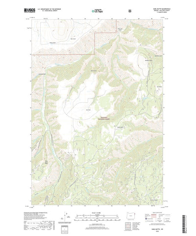 United States Geological Survey Harl Butte, OR (2020, 24000-Scale) digital map