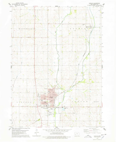 United States Geological Survey Harlan, IA (1978, 24000-Scale) digital map
