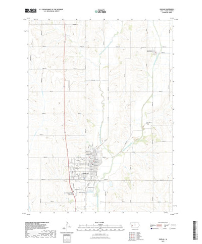 United States Geological Survey Harlan, IA (2022, 24000-Scale) digital map