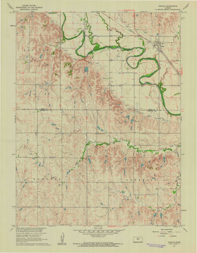 United States Geological Survey Harlan, KS (1961, 24000-Scale) digital map