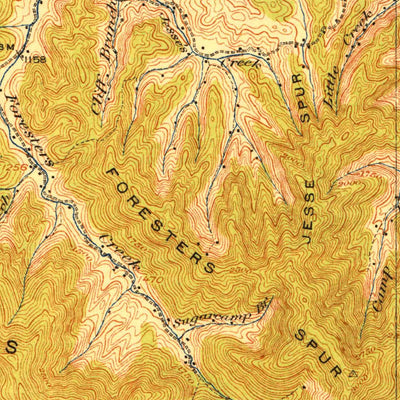 United States Geological Survey Harlan, KY (1919, 62500-Scale) digital map