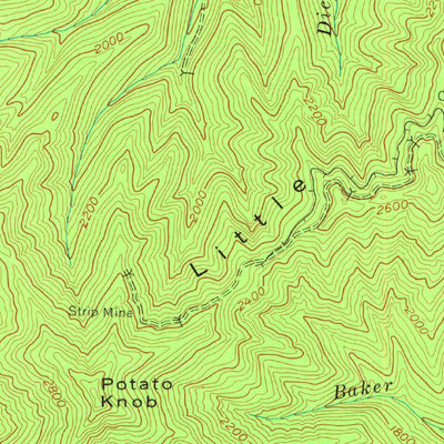United States Geological Survey Harlan, KY (1954, 24000-Scale) digital map