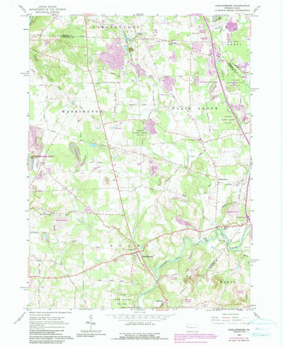 United States Geological Survey Harlansburg, PA (1961, 24000-Scale) digital map