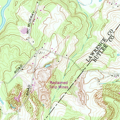 United States Geological Survey Harlansburg, PA (1961, 24000-Scale) digital map