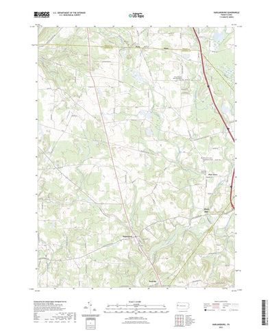 United States Geological Survey Harlansburg, PA (2023, 24000-Scale) digital map