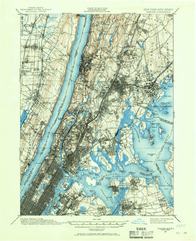 United States Geological Survey Harlem, NY-NJ (1897, 62500-Scale) digital map