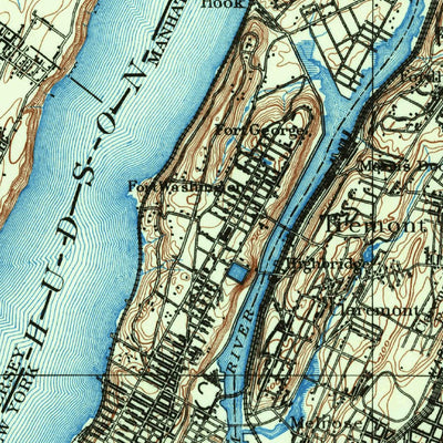 United States Geological Survey Harlem, NY-NJ (1897, 62500-Scale) digital map