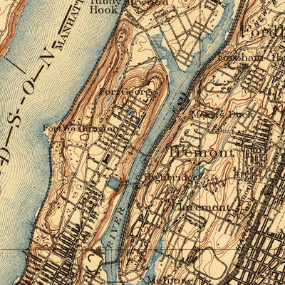 United States Geological Survey Harlem, NY-NJ (1898, 62500-Scale) digital map