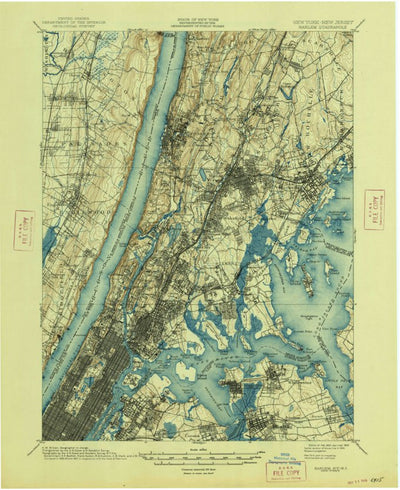 United States Geological Survey Harlem, NY-NJ (1900, 62500-Scale) digital map