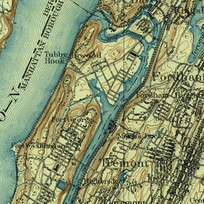 United States Geological Survey Harlem, NY-NJ (1900, 62500-Scale) digital map