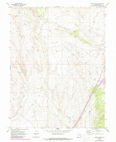 United States Geological Survey Harley Dome, UT (1970, 24000-Scale) digital map