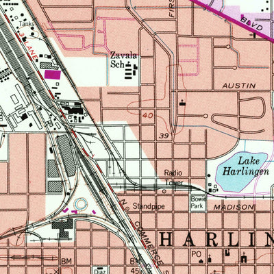 United States Geological Survey Harlingen, TX (1956, 24000-Scale) digital map