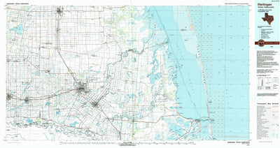 United States Geological Survey Harlingen, TX (1992, 100000-Scale) digital map