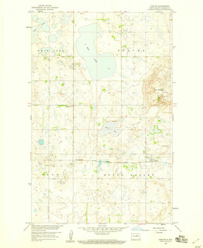 United States Geological Survey Harlow, ND (1958, 24000-Scale) digital map