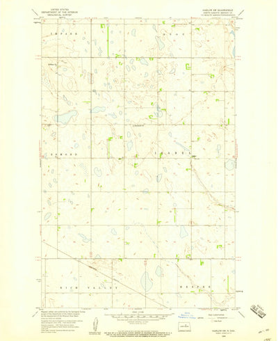 United States Geological Survey Harlow SW, ND (1958, 24000-Scale) digital map