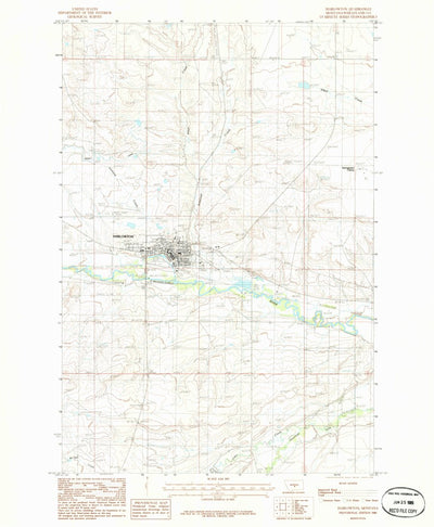United States Geological Survey Harlowton, MT (1986, 24000-Scale) digital map