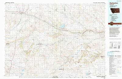 United States Geological Survey Harlowton, MT (1993, 100000-Scale) digital map