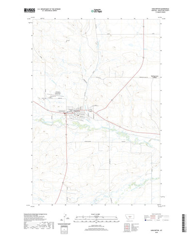United States Geological Survey Harlowton, MT (2020, 24000-Scale) digital map