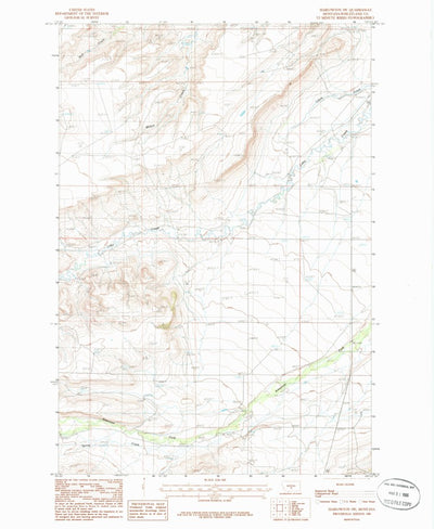 United States Geological Survey Harlowton SW, MT (1986, 24000-Scale) digital map