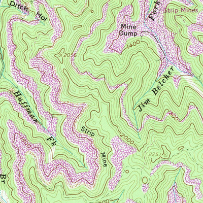 United States Geological Survey Harman, VA-KY (1963, 24000-Scale) digital map