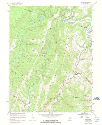 United States Geological Survey Harman, WV (1968, 24000-Scale) digital map