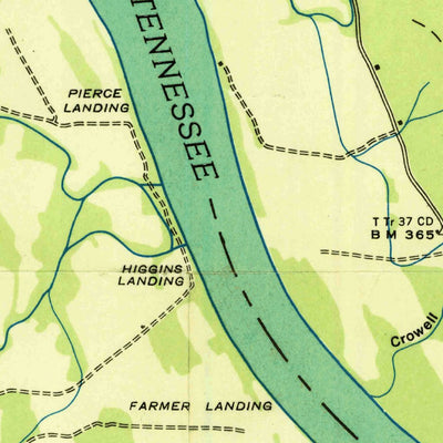 United States Geological Survey Harmon Creek, TN (1936, 24000-Scale) digital map