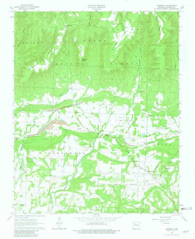 United States Geological Survey Harmony, AR (1963, 24000-Scale) digital map