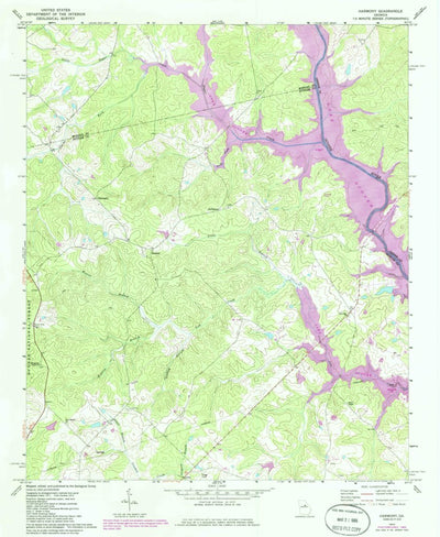 United States Geological Survey Harmony, GA (1972, 24000-Scale) digital map