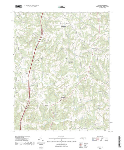 United States Geological Survey Harmony, NC (2022, 24000-Scale) digital map