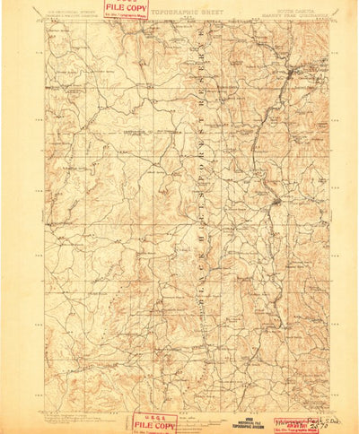 United States Geological Survey Harney Peak, SD (1901, 125000-Scale) digital map