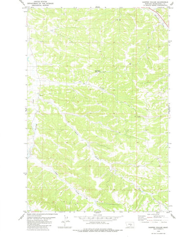 United States Geological Survey Harper Coulee, MT (1979, 24000-Scale) digital map