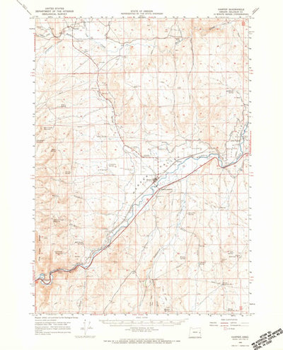 United States Geological Survey Harper, OR (1966, 62500-Scale) digital map