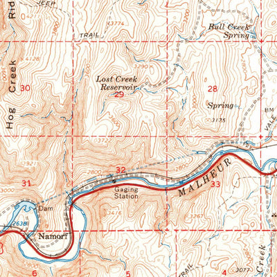 United States Geological Survey Harper, OR (1966, 62500-Scale) digital map