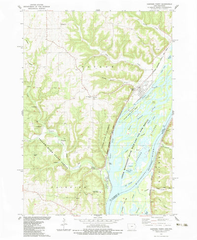 United States Geological Survey Harpers Ferry, IA-WI (1983, 24000-Scale) digital map