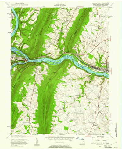 United States Geological Survey Harpers Ferry, WV-VA-MD (1955, 24000-Scale) digital map