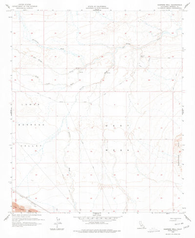 United States Geological Survey Harpers Well, CA (1956, 24000-Scale) digital map