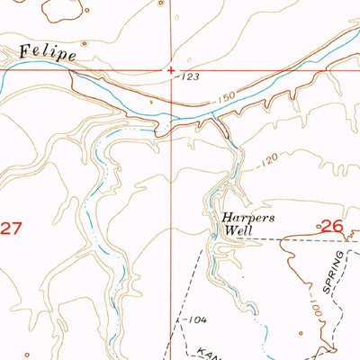 United States Geological Survey Harpers Well, CA (1959, 24000-Scale) digital map